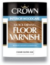   : Crown Woodcare Quick Drying Floor Varnish Gloss      2 5  